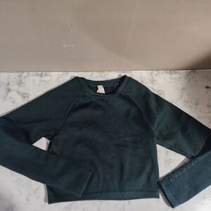 Offline by Aerie Green Seamless Cable Round Neck And Leggings Set Women’s Sz M